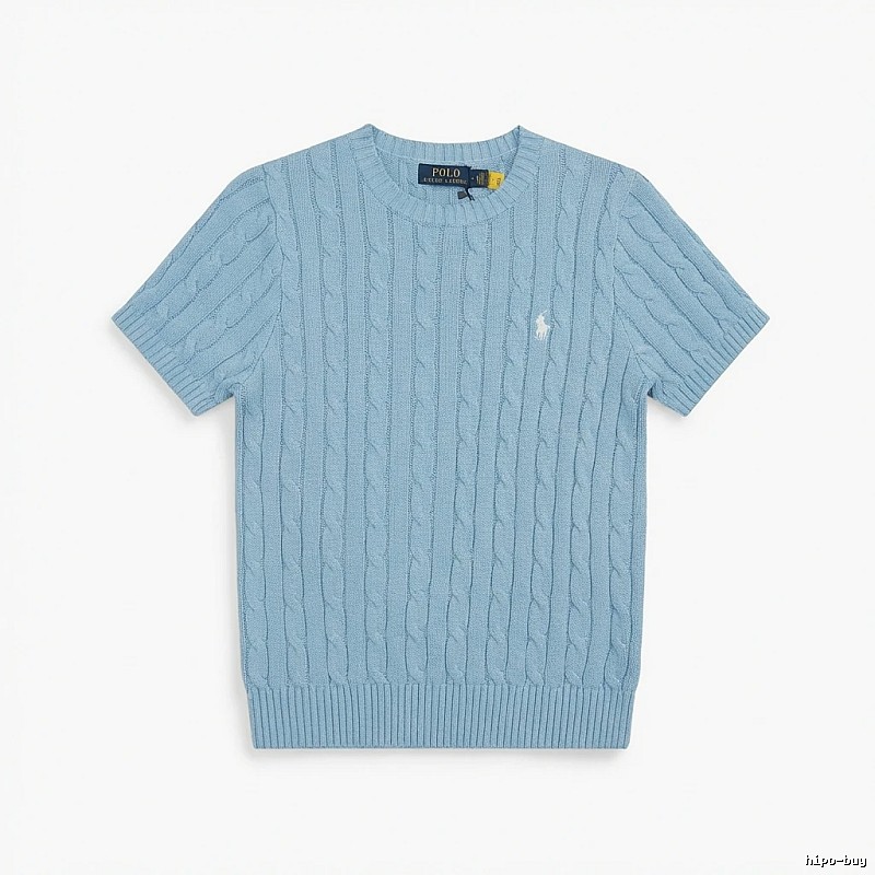 Ralph Lauren Polo Light Blue Trendy Brand Short-sleeve Shirt