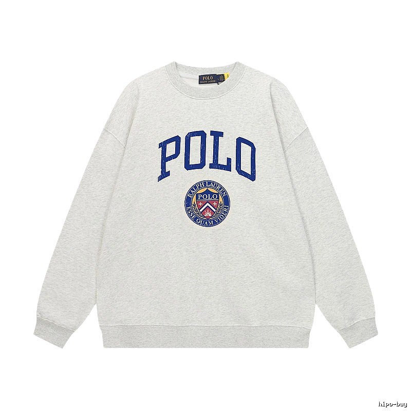 Ralph Lauren Polo series minimalist light gray sweatshirt