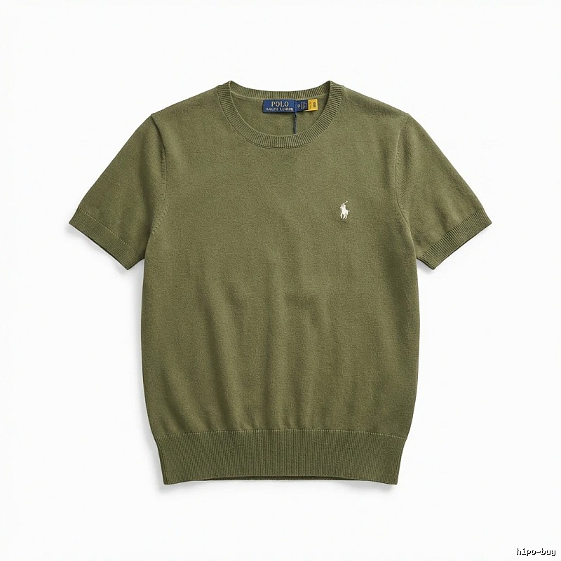 Ralph Lauren Polo Series Simple Style Olive Green Knitwear