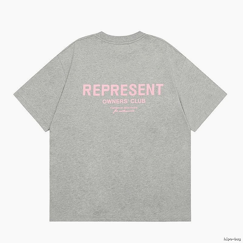 Represent Gray Style 868 Owners Club T-Shirt Layered Outfit Logo