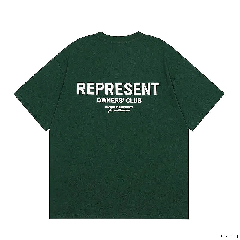 Represent Green Style 801 Owners Club T-Shirt Streetwear Look Logo