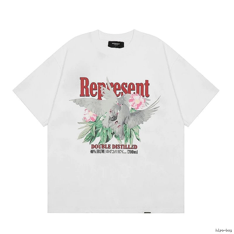 Represent Pigeon Vintage Style White T-shirt
