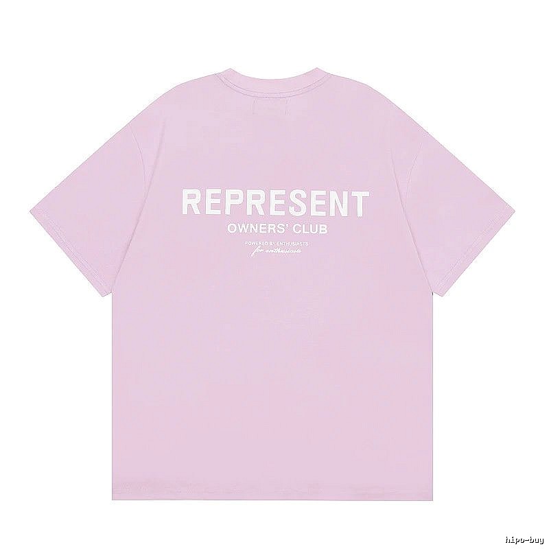 Represent Pink Style 801 Owners Club T-Shirt Relaxed Styling Logo