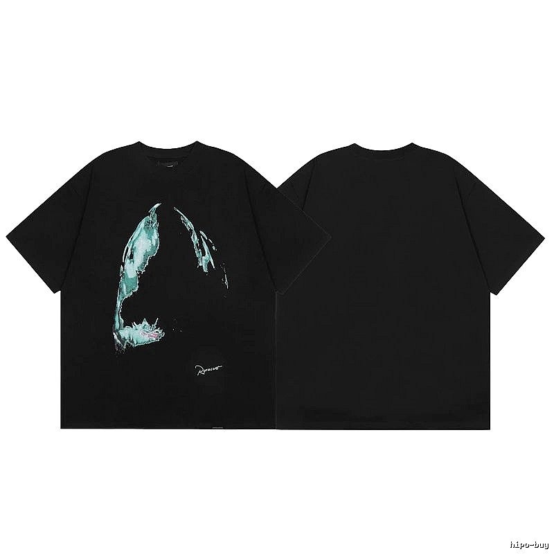 Represent Shark Print High Street Style Black T-Shirt
