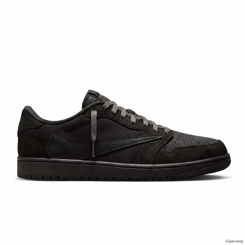 Retro-style black Jordan AJ1 shoes