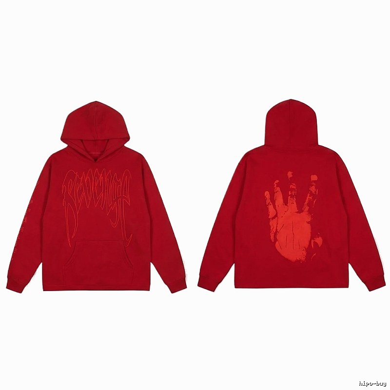 Revenge trendy and cool style red hoodie