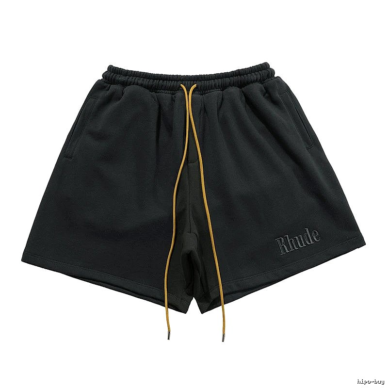 RHUDE casual style black shorts