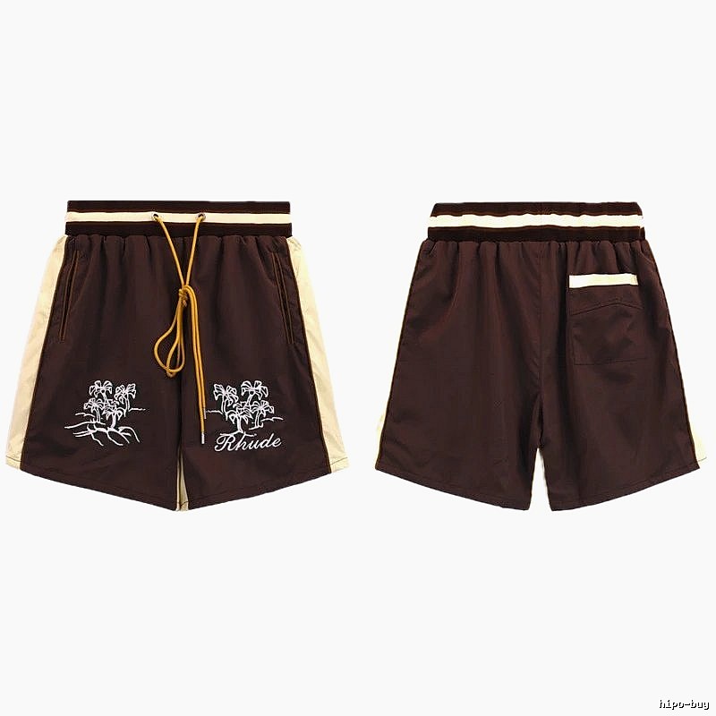 RHUDE casual style brown shorts