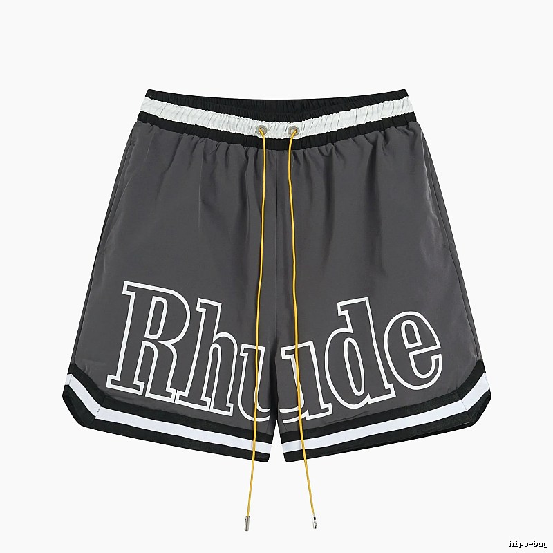 RHUDE letter - style grey shorts