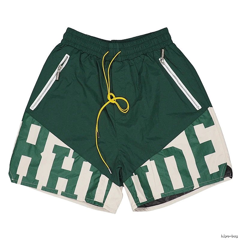 RHUDE sporty green shorts
