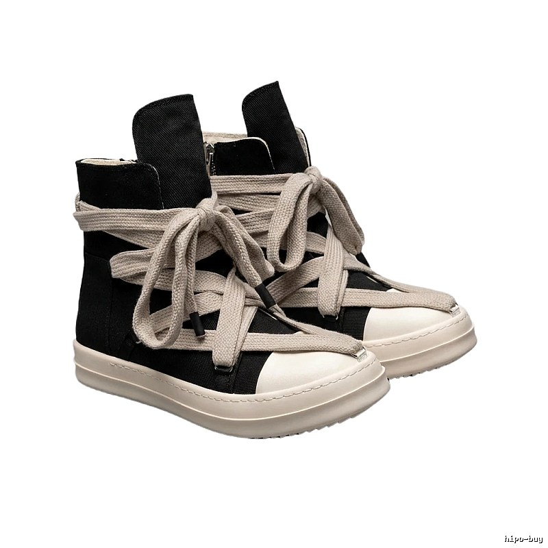 Rick Owens dark high-top lace-up shoes