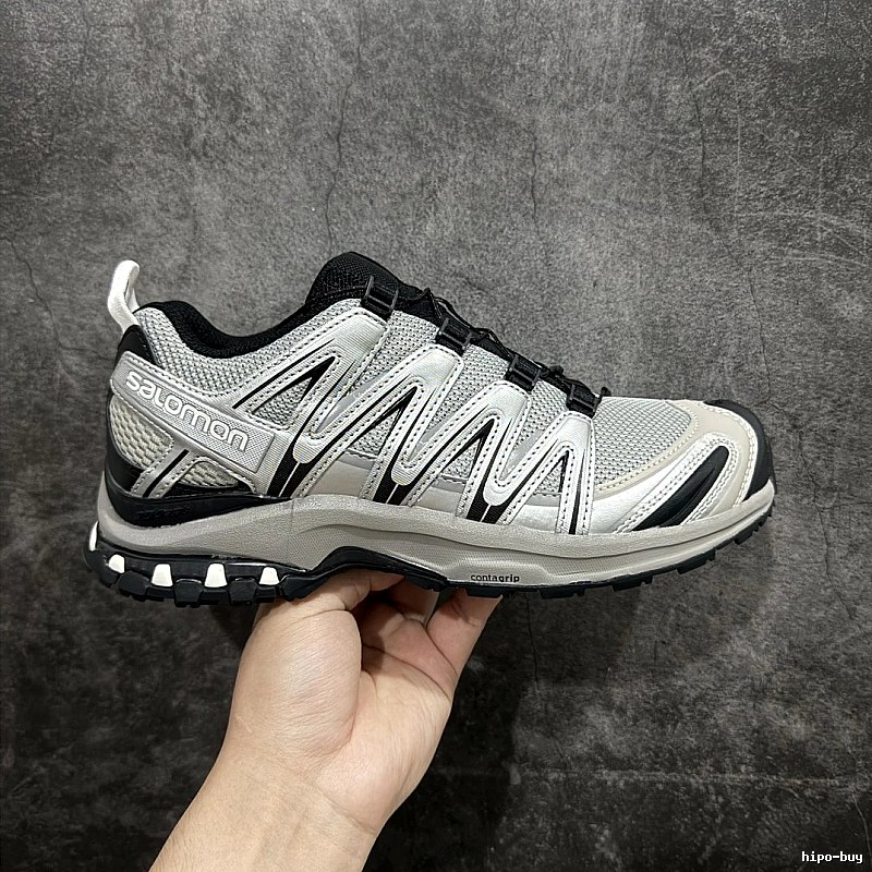 Salomon Gray Trail Sneakers with Quick-Lace Style Cords