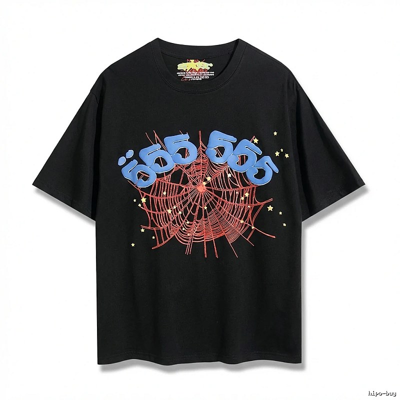 Sp5der 555 Series Trendy Black T-shirt