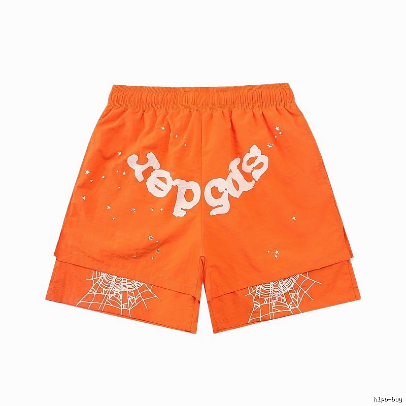 Sp5der Orange Trendy and Cool Shorts