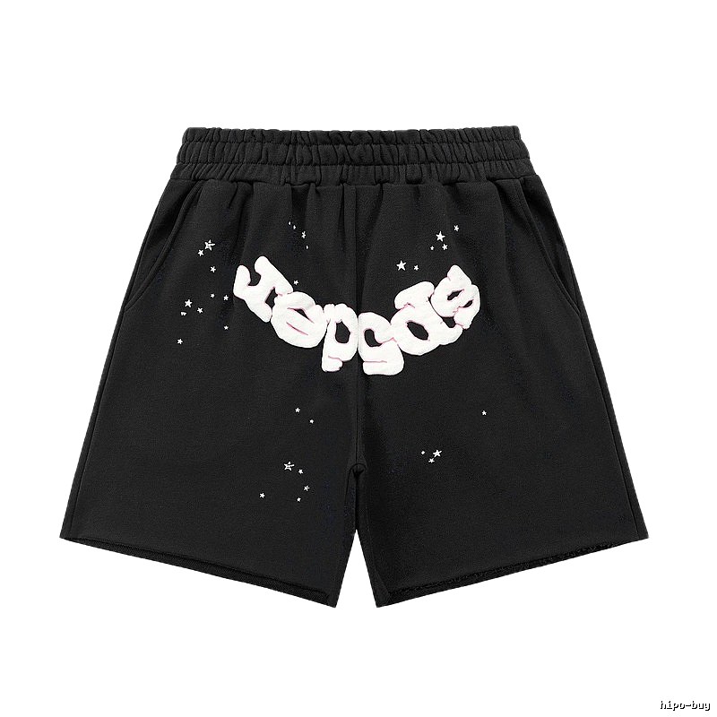 Sp5der star print wind shorts