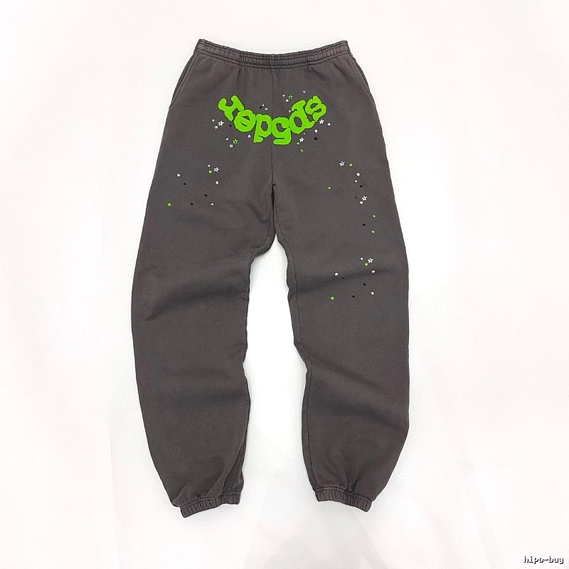 Sp5der Travel Charcoal Graphic Sweatpants