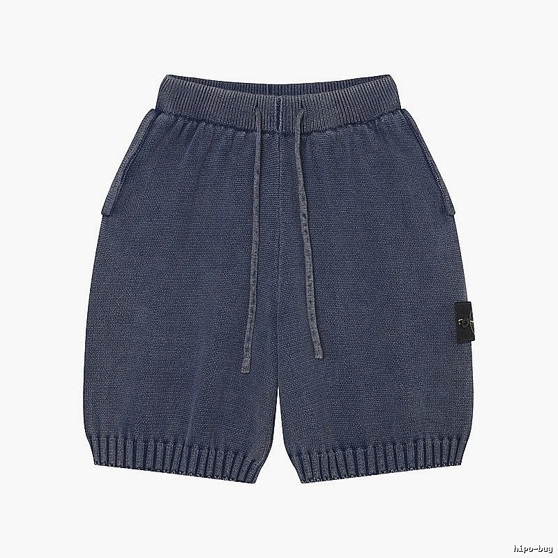 Stone Island Knit Casual Style Navy Blue Shorts