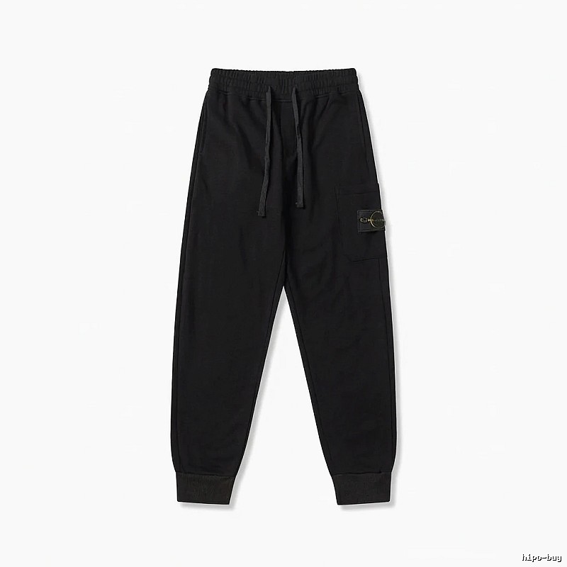 Stone Island workwear-style black sweatpants