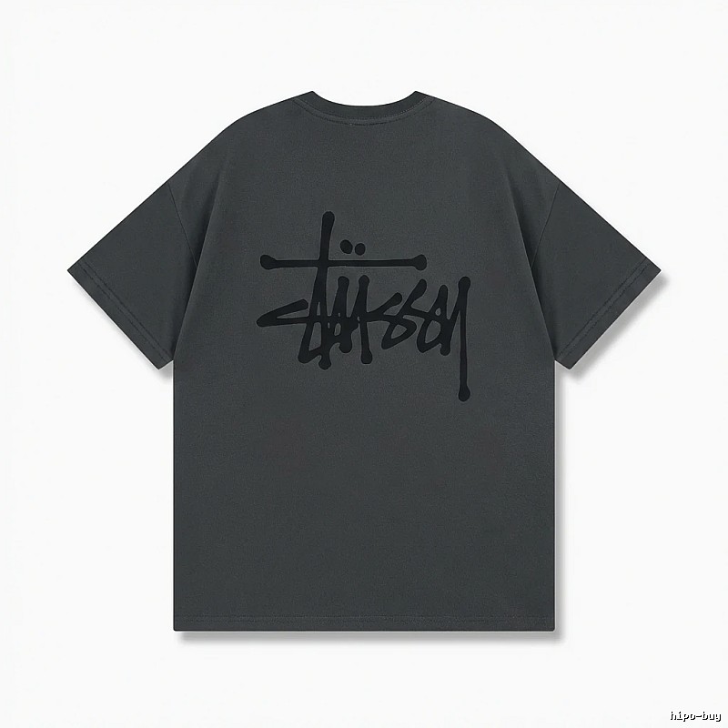 Stussy basic street style gray T-shirt