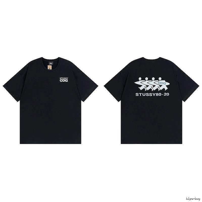 Stussy Black Spider Graphic T-Shirt Modern Fit Logo