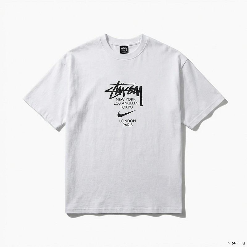 Stussy Co-branded Simple Style White T-shirt