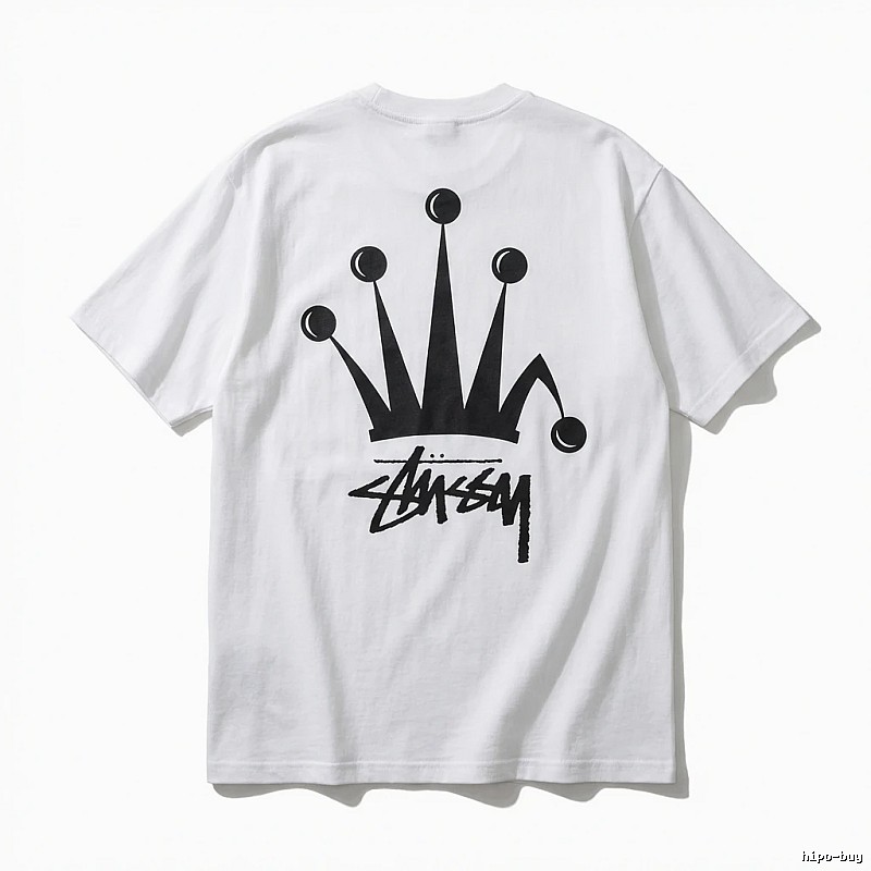 Stussy Crown Trendy and Cool Style White T-shirt