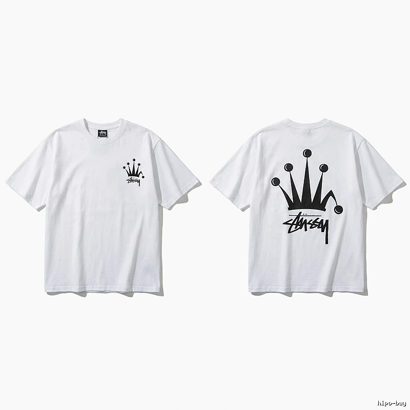 Stussy Crown Trendy Brand White T-shirt