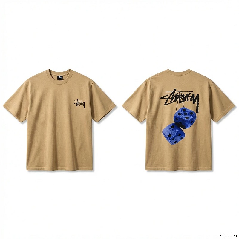 Stussy Dice Print Khaki Short-sleeve
