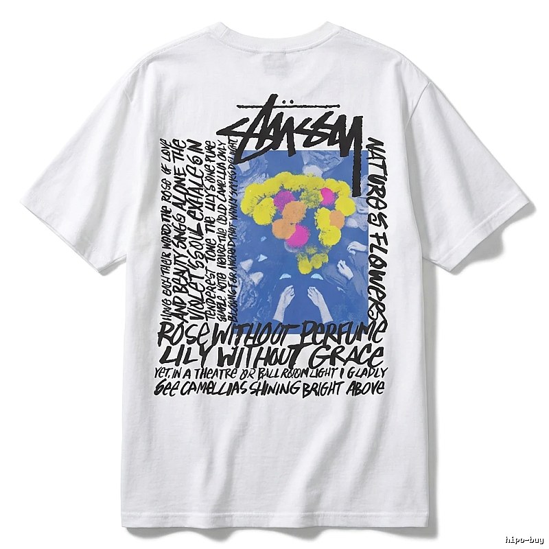 Stussy graffiti-style white T-shirt