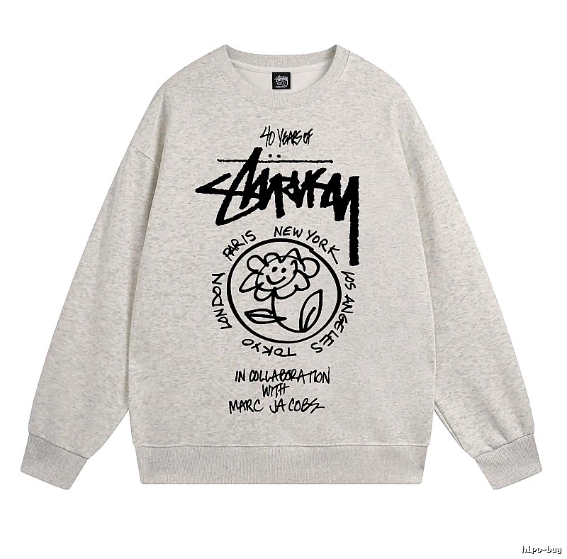 Stussy Oatmeal Style 539 Graphic SweatShirt Smart Casual