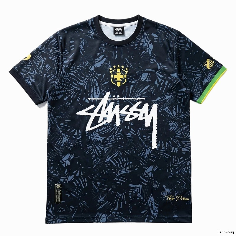 Stussy Printed Trendy Black Short-sleeve Shirt