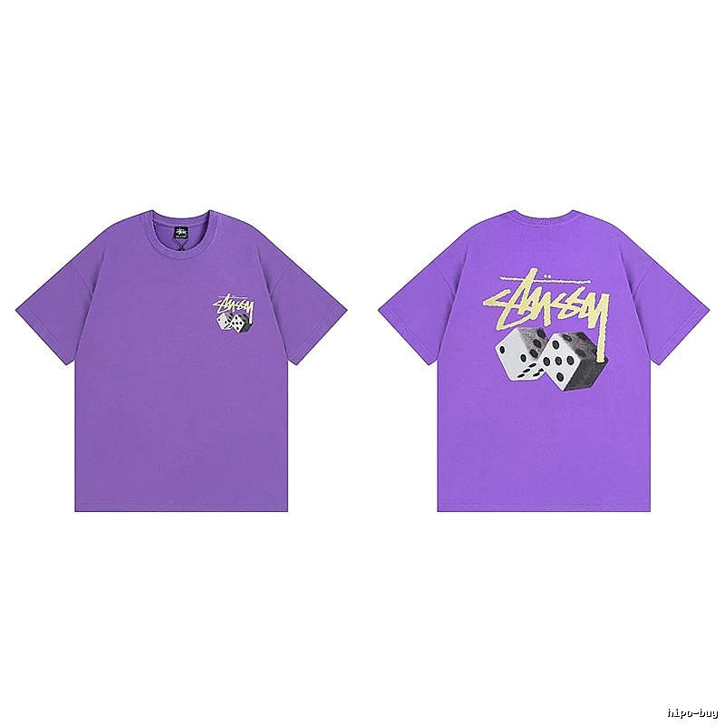 Stussy Purple Spider Graphic T-Shirt Campus Look Logo