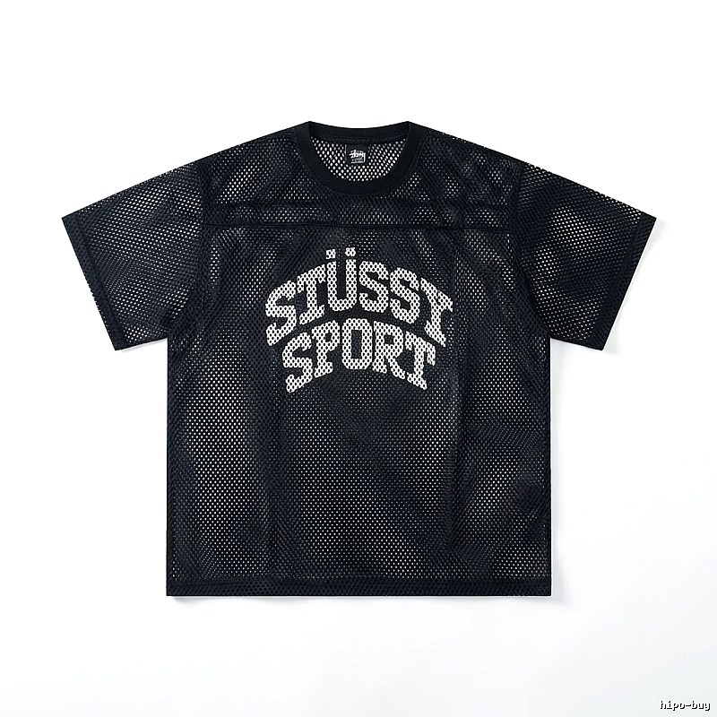 Stussy Sporty Black Mesh Shirt