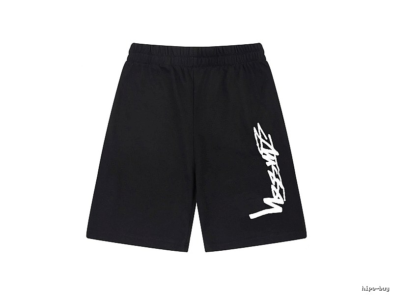Stussy street-style black shorts