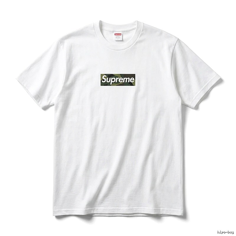 Supreme Camouflage Simple White T-shirt