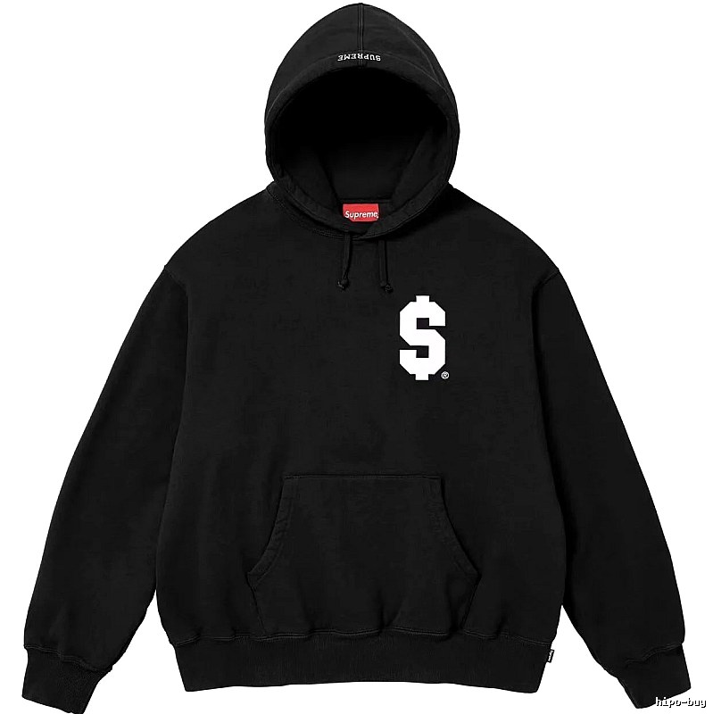 Supreme Casual Logo hoodie Gray Red Oversized for Comfortable Styling