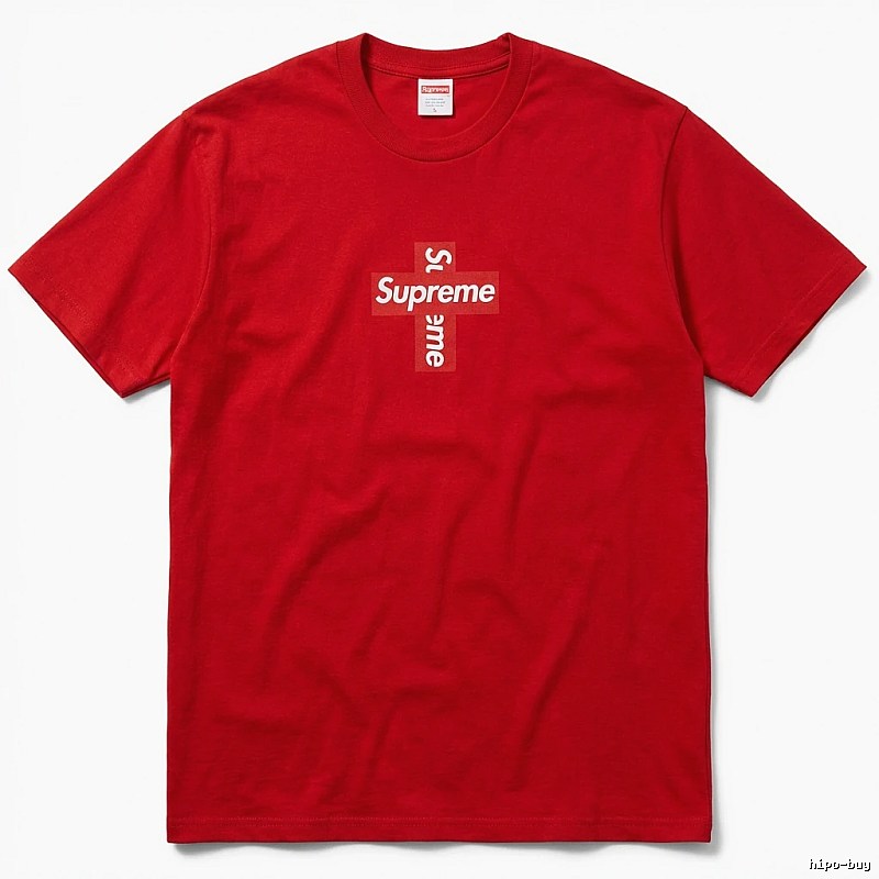 Supreme Cross Simple Style Red Clothes