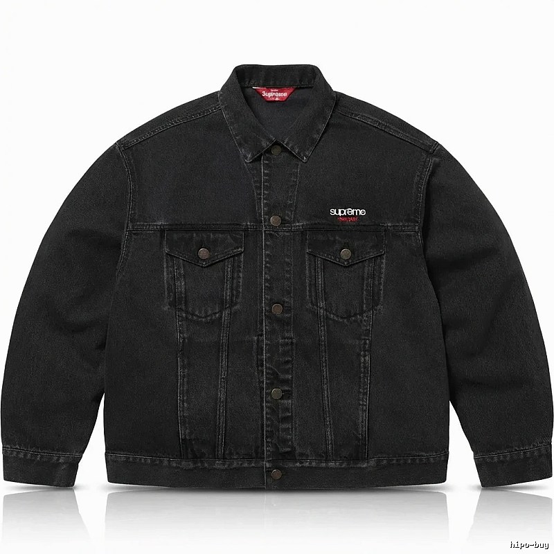 Supreme denim-style black jacket