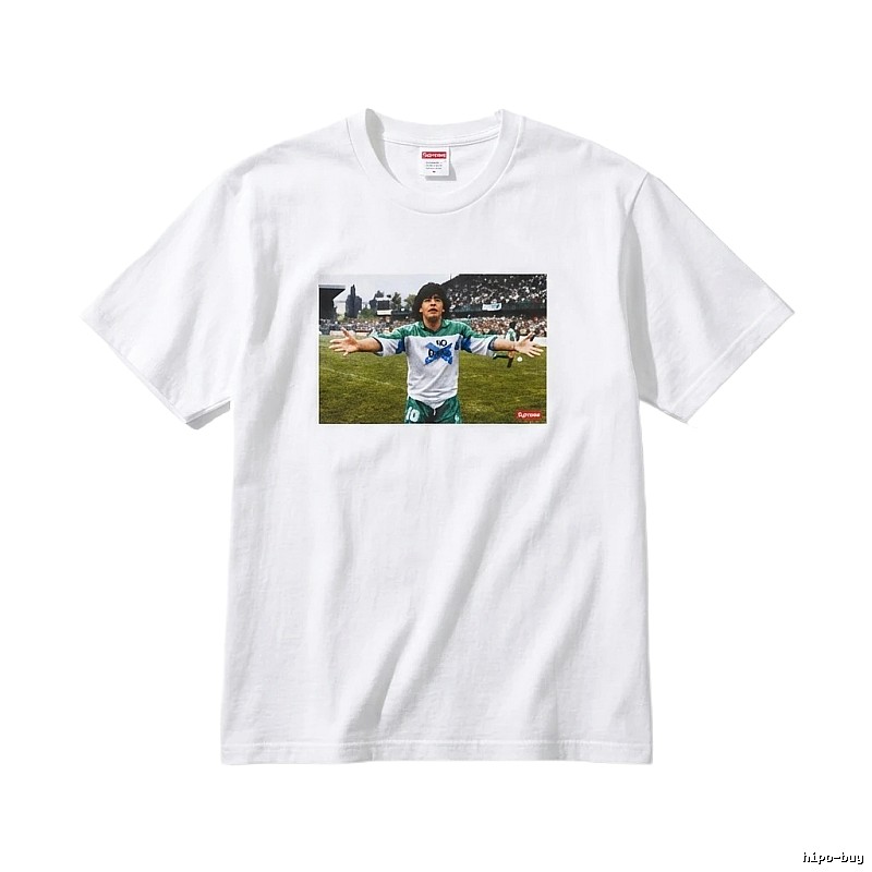 Supreme Maradona-style white T-shirt