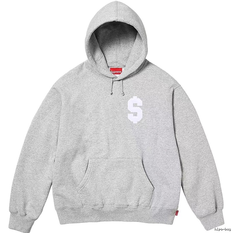 Supreme Travel Logo hoodie Gray Red Oversized with Soft Visual Tone