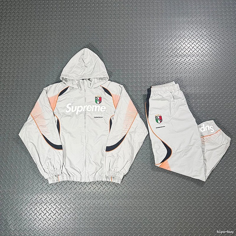 Supreme White Peach Matching Tracksuit Set
