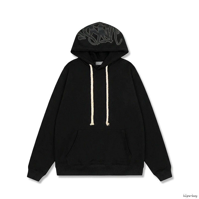 SynaWorld graffiti-style black hoodie