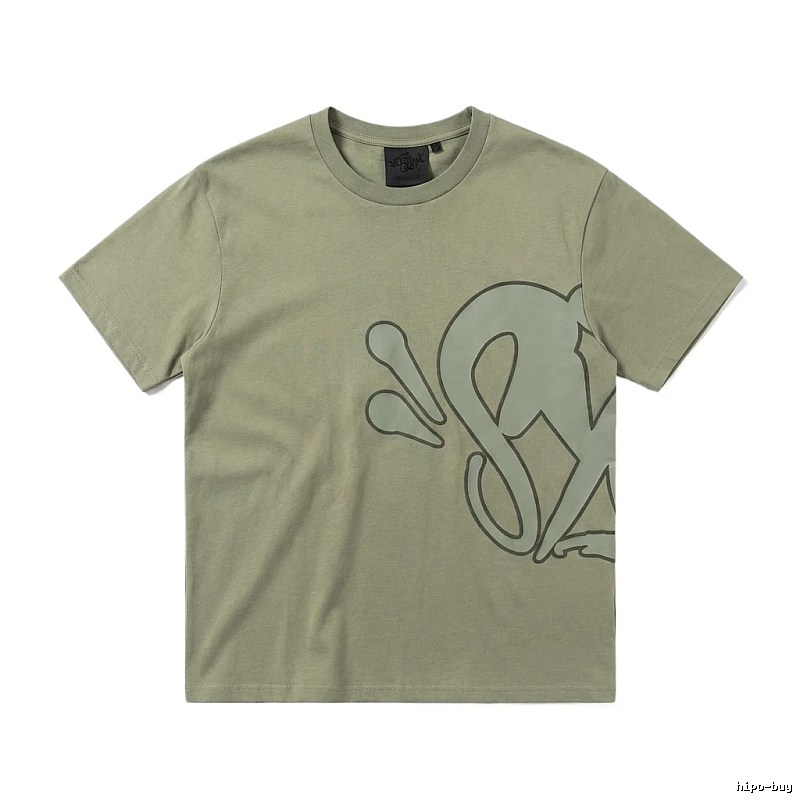 SynaWorld Graffiti Style Khaki T-shirt