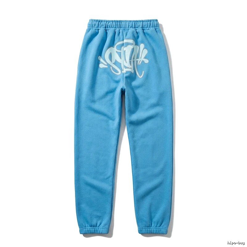 SynaWorld graffiti-style light blue sweatpants