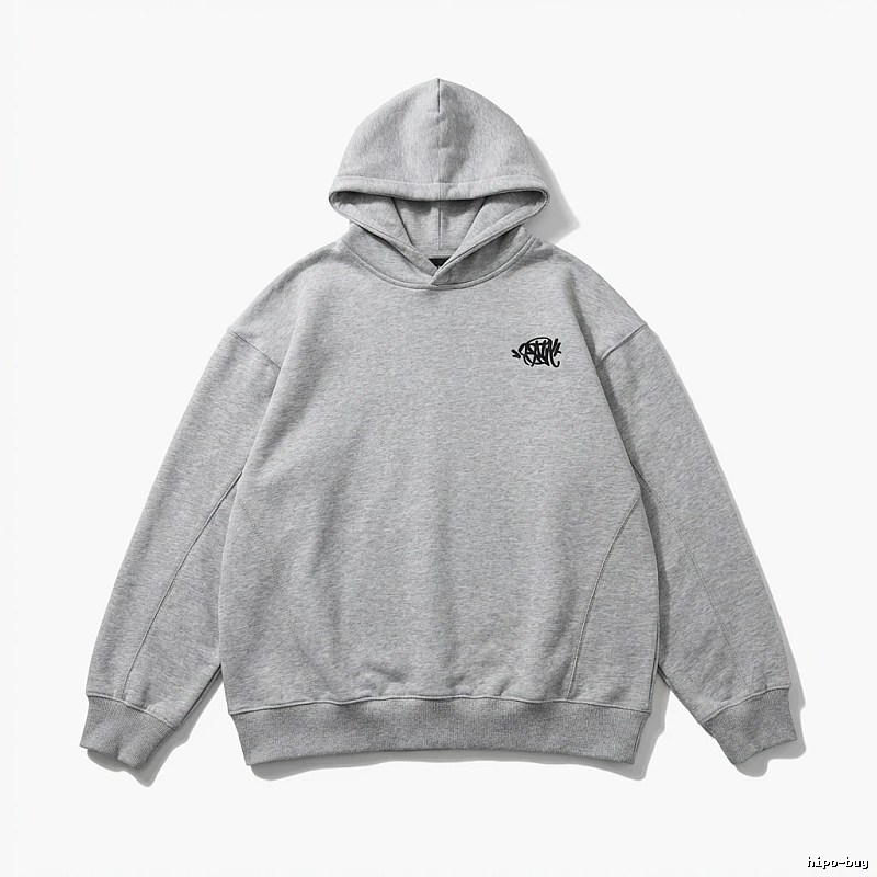SynaWorld Simple Style Light Gray Hoodie