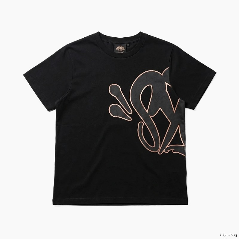SynaWorld Trendy and Cool Style Black T-shirt