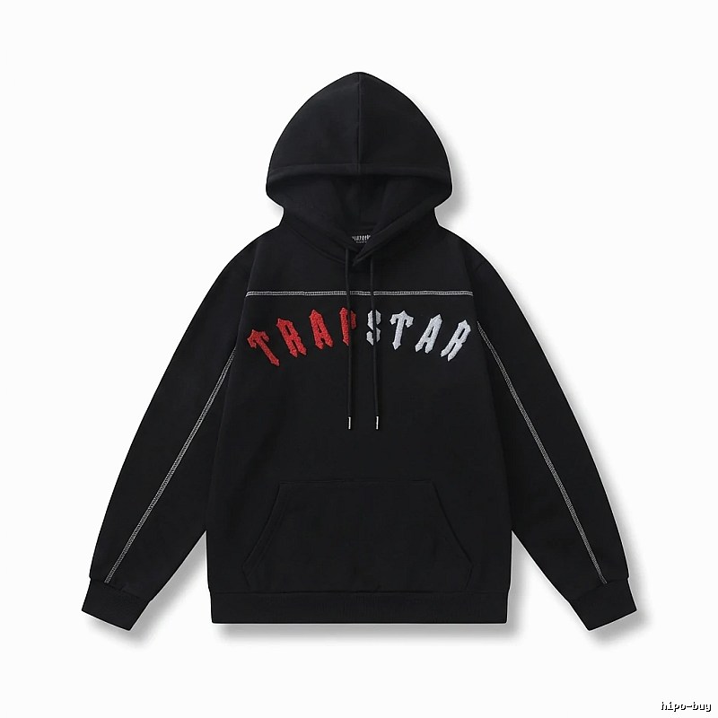Trapstar letter-style black hoodie