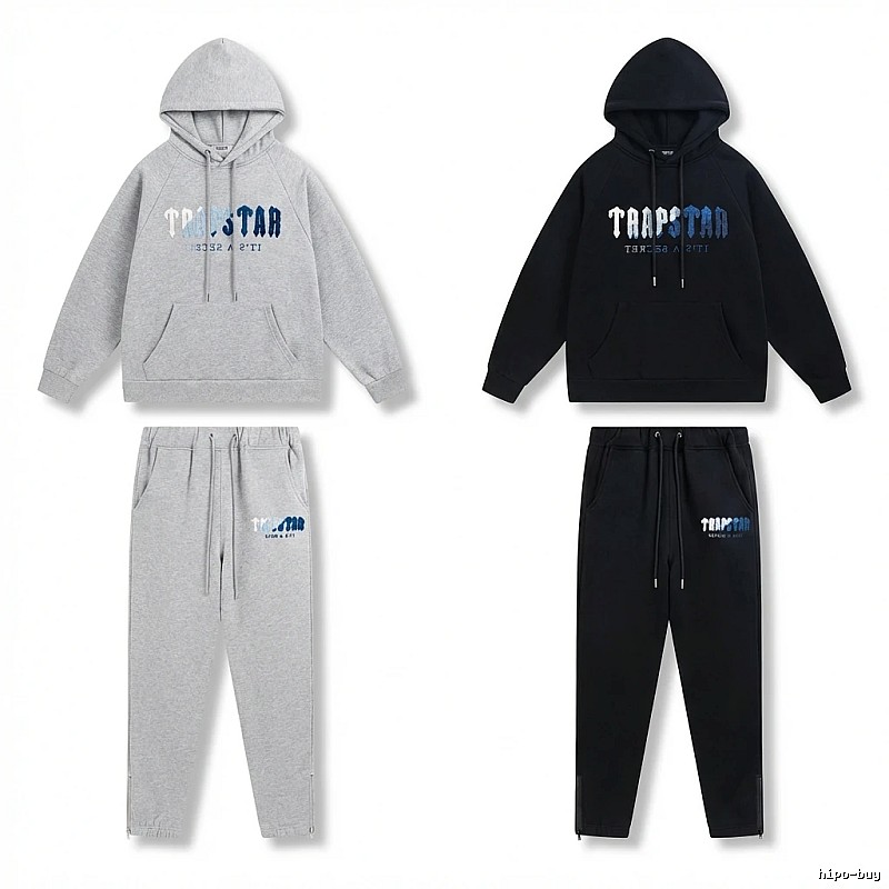 Trapstar Letter Trendy Brand Suit (Grey/Black)