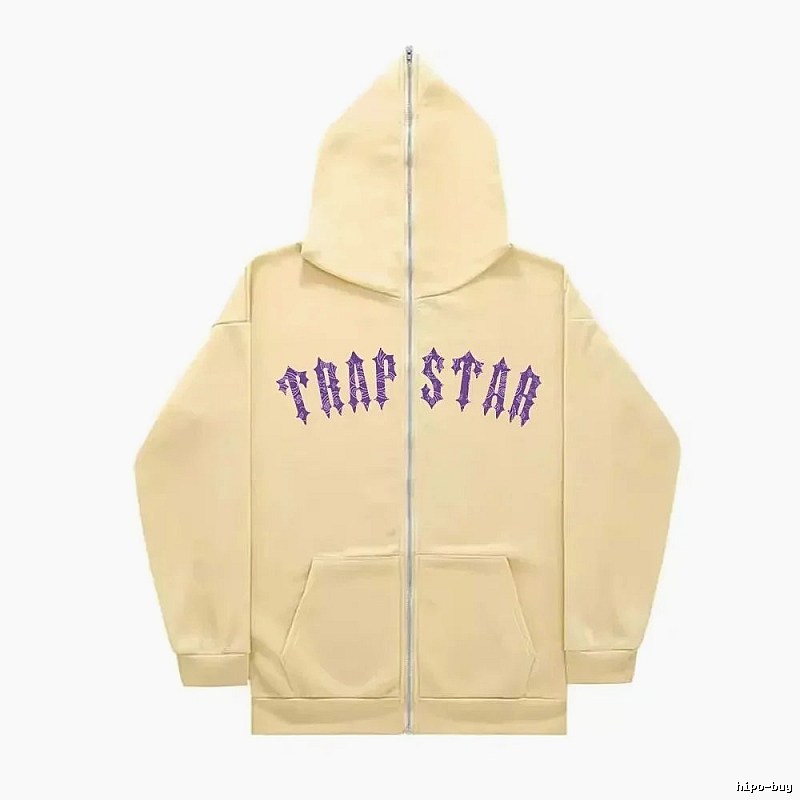 Trapstar Statement Graphic zip hoodie Black Zip Pink for Easy Pairing