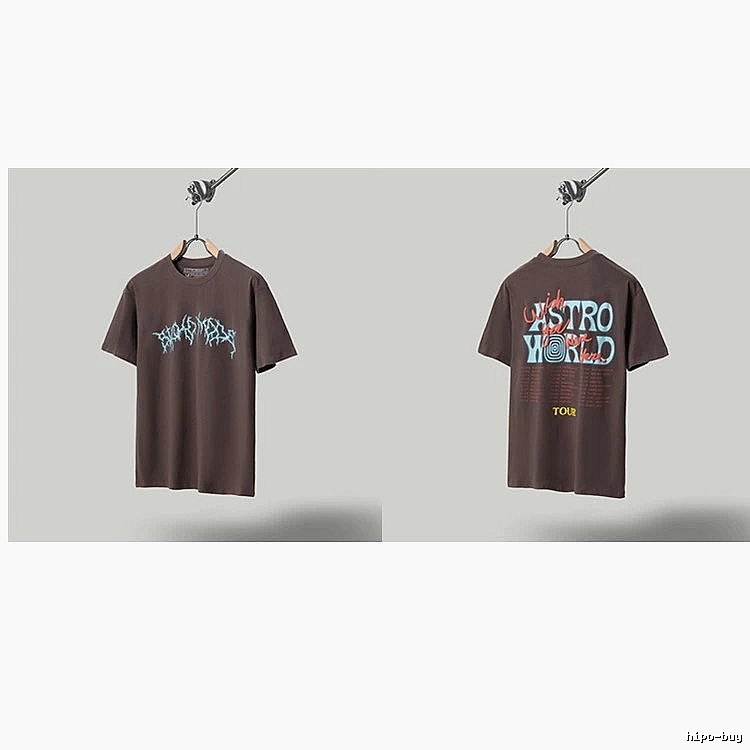 Travis Scott Astroworld Street Style Dark Brown T-Shirt